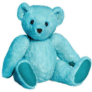 Bears For Humanity Large Organic Blue Teddy Bear Stuffed Plush Animal With Movable Arms And Legs. - 24 inch