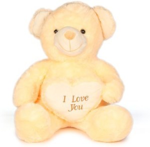 V GOLLY JOLLY NX Soft Teddy Heart Wid Wishes  - 90 cm