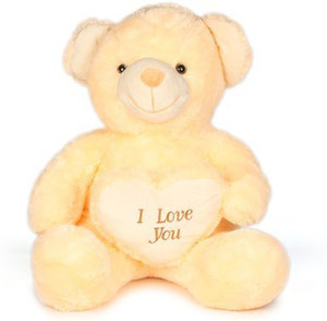 V GOLLY JOLLY NX Soft Teddy Heart Wid Wishes - 90 cm