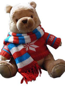 Disney S Winnie The Pooh Winter Edition Plush Doll (14 Inch)