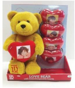 Play Visions 1D One Direction Plush Bear With Detachable Heart