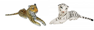 Cuddles Lovely Looking Soft White Tiger And Leopard Combo - 12 inch