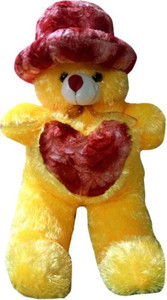S S Mart Yellow Large Teddy Bear with Cap 3 Feet - 90 cm