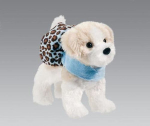 Douglas Cuddle Toys Douglasadele Shihtzu Plush Dog With Blue Cheetah Coat