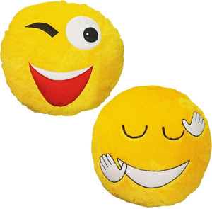 Gold Dust VKI4A Smiley Emoticon Decorative Cushion - 15 inch