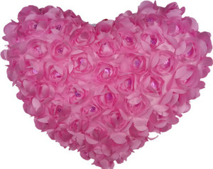 Aparshi Pinky rose heart soft toy for valentine - 40 cm