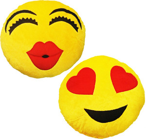 Gold Dust VKI31 Smiley Emoticon Decorative Cushion - 15 inch