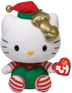 TY Beanie Babies Hello KitGreen Christmas Outfit