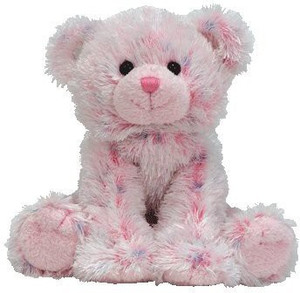 Ty Beanie Babies Ticklish Pink Multi Bear