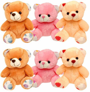 ShadowFax Teddy Soft Bear 8 inche Set of Six - 20 cm