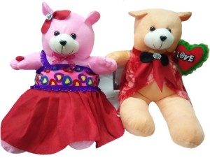 Aparshi Cute Couple stuffed soft toy  - 70 cm