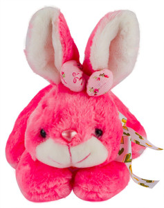 ToynJoy Cute Adorable Lying Dark Pink Bunny Soft Toy for Kids - 11 inch