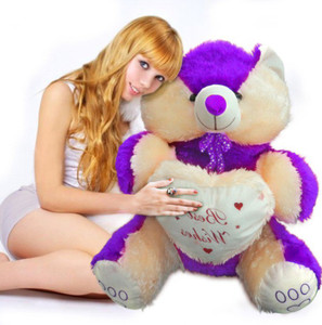 Ktkashish Toys kashish sweet purple teddy bear 22 inch - 22 inch