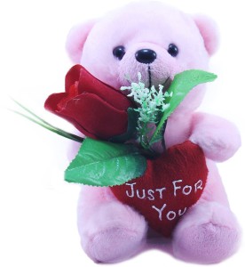 Tickles Just for You Teddy with a Beatiful Rose  - 43 cm