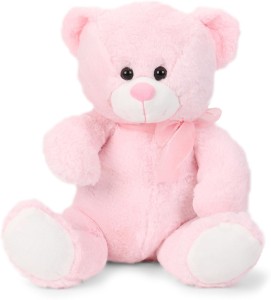 Starwalk Bear Plush Pink Colour With Side Ribbon 35 cm  - 35 cm