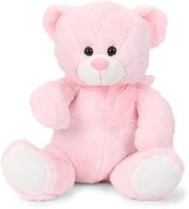 Starwalk Bear Plush Pink Colour With Side Ribbon 35 cm - 35 cm