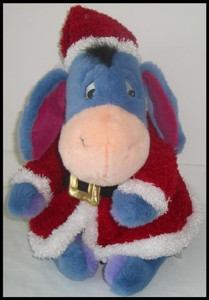 Disney Store Christmas Santa Eeyore Plush 12