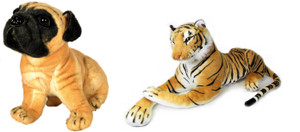 MGPLifestyle Combo of Tiger & Dog Soft Toy (32cm) - 10 cm