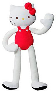 Stretchkins Hello Kitty Life-size Plush Toy That You Can Play, Dance, Exercise and Have Fun With - Red - 20 inch