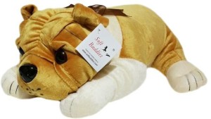 Soft Buddies Lying Bull Dog Golden Brown - Palm Size extra small  - 2 inch