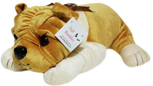 Soft Buddies Lying Bull Dog Golden Brown - Palm Size extra small - 2 inch