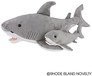 Adventure Planet Birth Of Life Great White Shark With Ba Plush 23