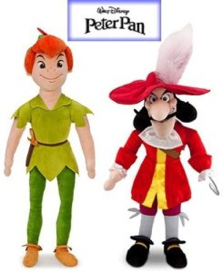 Disney Peter Pan And Captain Hook Plush Doll Set Animal