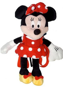 Disney Red Minnie Mouse Plush Backpack Minnie Plush Backpack