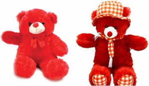 Ansh Cute Bear Bride & Sweet Cap Teddybear - 70 cm