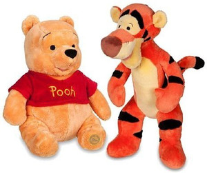 DISNEY Winnie the Pooh and Tigger Plush 14
