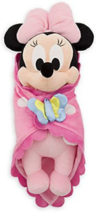 Disney Theme Park Ba Minnie Mouse In A Blanket Plush Doll New