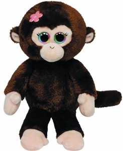 TY Beanie Babies Petals Monkey With Flower Plush