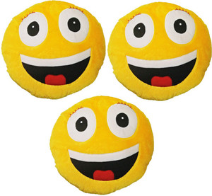 Gold Dust VKI3x7 Smiley Emoticon Decorative Cushion - 15 inch