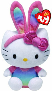 TY Beanie Babies Hello KitRainbow Bunny Ears Plush