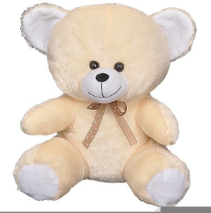 FunnyLand Teddy Bear Peach 20cm with Brown Bow - 20 cm