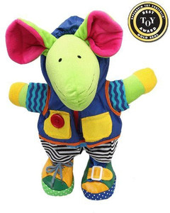 Genius Baby Toys Squeak E. Mouse Learn to Dress Doll - 20 inch