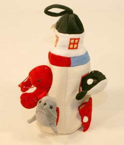 Unipak Plush Lighthouse With Animals Five (5) Sea Animals