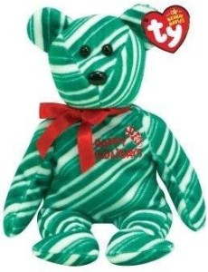 Ty Beanie Ba 2007 Holiday Teddy (Green Version)