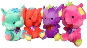 Chinmayi Small Four Combo Elephant Soft Toy, Gift Smile To Your Kids  - 20 cm