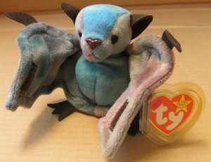 G52647334 Ty Beanie Babies Batty The Bat Plush Animal Brown/Blue