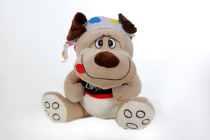 Giftwish Soft Cute Dog Grey Stuffed Toy - 14 inch