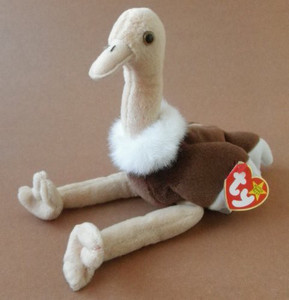 G19018234 Ty Beanie Babies Stretch The Ostrich Plush Animal