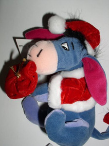 Disney Santa Eeyore With Santa'S Bag Mini Bean Bag