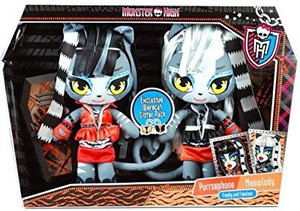 Monster High Exclusive Plushwerecat Sisters Purrsephone & Meowlody