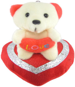 Tickles Adorable Teddy Sitting On Heart - 11 cm