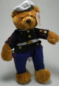 PLUSHLAND BEARS Us Marines United States Military 8 Inch Teddy Bear
