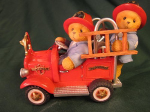 Enesco Corporation, Itasca, IL Cherished Teddies Dustin And Austin Hold On For The Ride