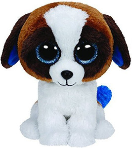 Ty Beanies Duke Brown White Dog Medium