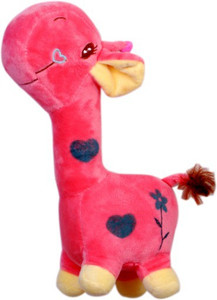 Bubble Hut Giraffe Pink Stuff Toy - 24 cm
