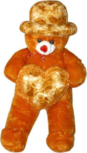 S S Mart Large Brown Teddy Bear with Cap 3 feet - 90 cm